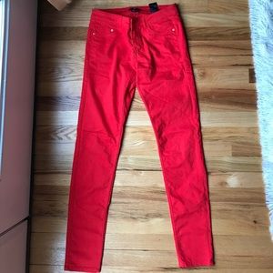 H&M cherry read pants